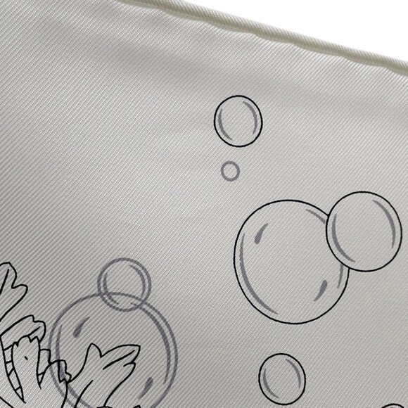 HERMES Carre90 Flagship Size 90 Silk Blanc/Black/Grease - Picture 2 of 6